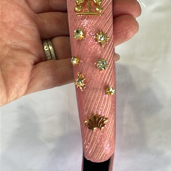 Lele Sadoughi Libra Alice Headband in Rose Gold Shiny Metallic NWT - Picture 10 of 14